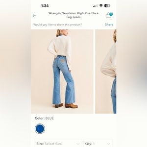 Wrangler Wanderer High-Rise Flare Anthropologie